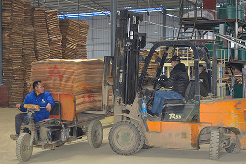 廣西建筑模板廠家鑫虹泰生產車間實拍
